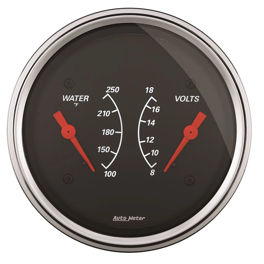 1430 – AUTO METER Gauge Voltmeter/ Water Temperature, Includes 1 Analog Gauges: 3-3/8 Inch Electric Volt Meter (0-18 ...